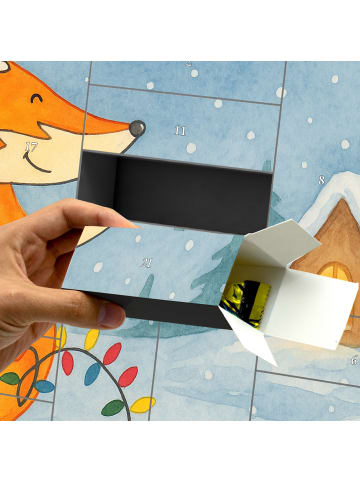 Mr. & Mrs. Panda Befüllbarer Adventskalender Fuchs Weihnachten D... in Weiß