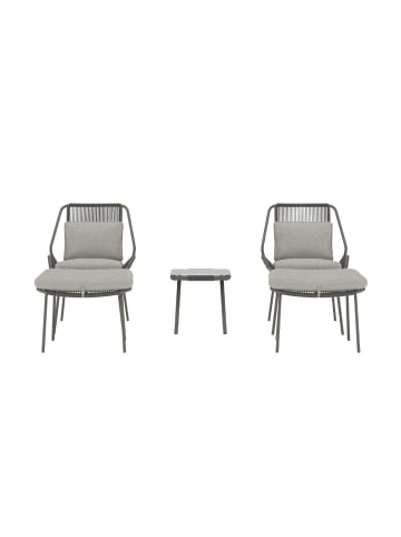 ebuy24 Lounge-Set Zakynthos (5-teilig) Braun 45 x 45 cm