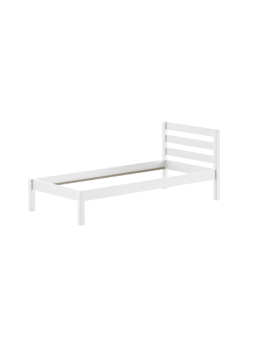 58 aufm Kessel EINZELBETT Karolina Kiefer weiß 90x200 inkl Rolllattenrost