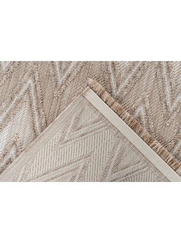 Kayoom Wohnzimmer Teppich – Kurzflorteppich Sarai 225 in beige - rechteckig