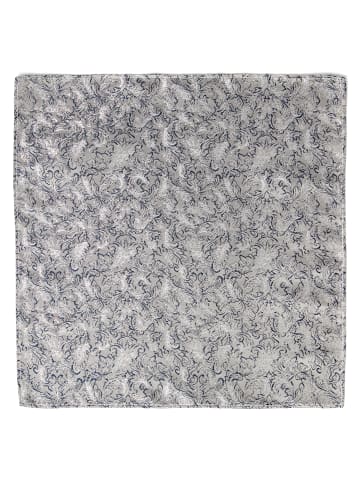 DIGEL Plastron und Einstecktuch in hellgrau marine - 0001