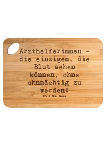 Mr. & Mrs. Panda Schneidebrett Spruch Tapfere Arzthelferin mit S... in Braun
