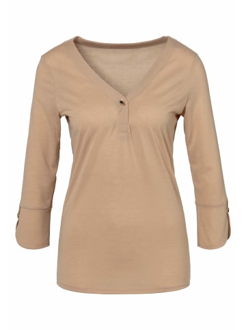 LASCANA 3/4-Arm-Shirt in beige