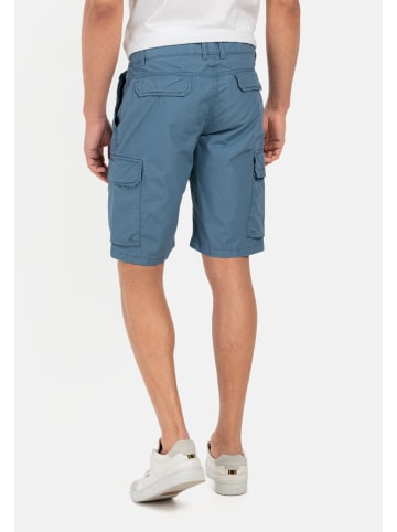 Camel Active Regular Fit Cargo Shorts mit Minimal Print in Blau