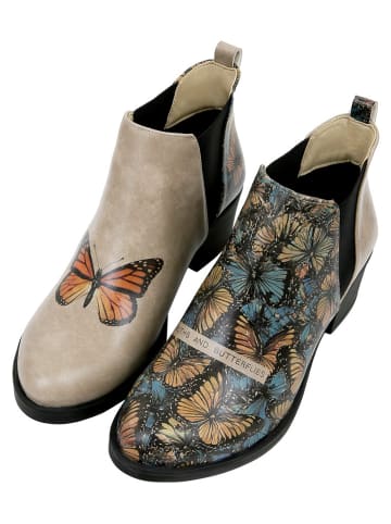 Dogo Eve Boots Moths And Butterflies in Beige