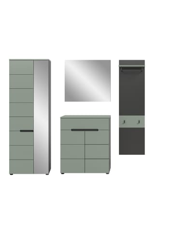 ebuy24 Garderobenmöbel Canu (4-teilig) Staubgrün 220 x 37 cm