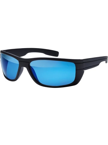 BEZLIT Sportbrille in Schwarz Blau Verspiegelt