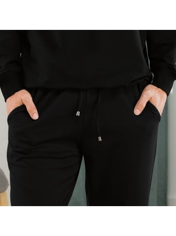 Erwin Müller Sweat Freizeithose, lang in schwarz