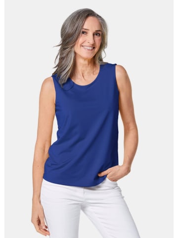GOLDNER Kurzgröße:  Gepflegtes Top in formstabiler Ware in royalblau