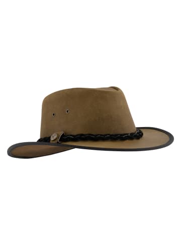 MGO leisure wear Leather Country Hat in Braun