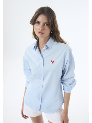 Felix Hardy Hemd Langarm Poplin in Blau