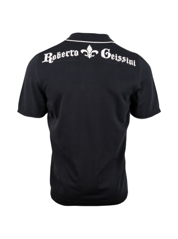 Roberto Geissini VIP Strick Polo Schwarz