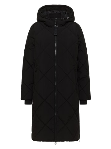 Cecil Ripstop Quilted Coat in Black