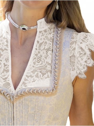 Nina von C. Dirndl-Bluse Flügelärmel in champagner