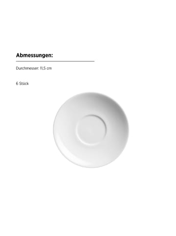 Mäser Espressotassen-Set, Porzellan Barca in Weiß