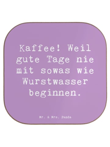 Glas-Untersetzer Spruch Freude am Kaffee mit Sp... in Lavendeltraum