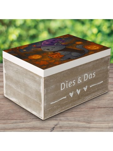 Mr. & Mrs. Panda Aufbewahrungsbox Kater Kaffee Design ohne Spruch in Weiß