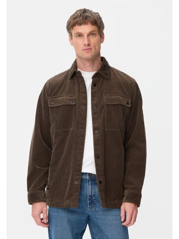 Camel Active Cord Overshirt aus 100% Baumwolle in Olivbraun