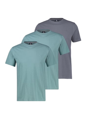 Lerros T-Shirt Basic in Petrol / grau
