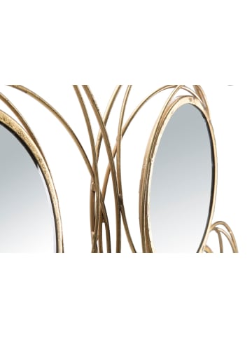 Mauro Ferretti Dekorative 3D-Wand aus goldfarbenem Metall und Spiegeln, 124,5 x 4 x 53,5 cm