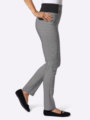 Sieh an! Bengalinhose in schwarz-weiß-bedruckt