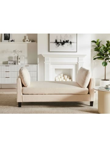 Beliani Chaiselongue ARCHIANE in Weiß/Schwarz - (W) 170 x (H) 60 x (L) 85 cm