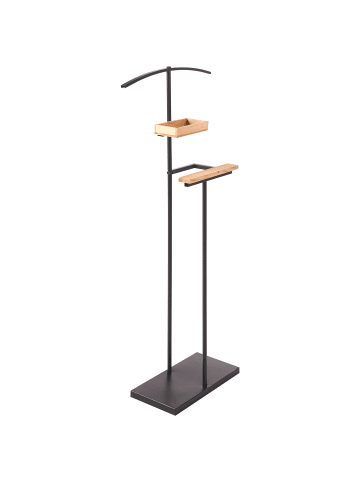 Beliani Kleiderständer PIPOON in Schwarz/Braun - (W) 52 x (H) 116 x (L) 21 cm