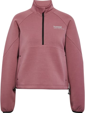 Hummel Trainingsjacke "Tech Fleece Boxy Half Zip" in Pink