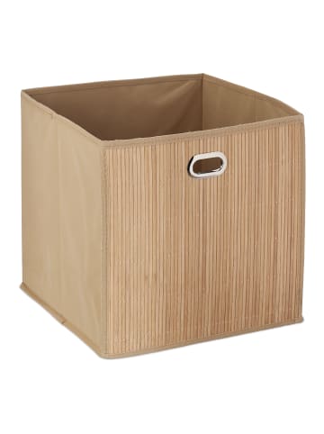 relaxdays 2 x Aufbewahrungskorb in Natur - (B)31 x (H)31 x (T)31 cm