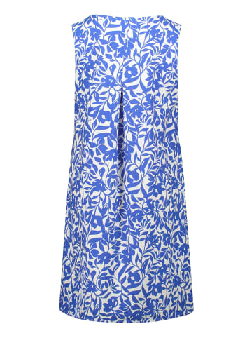 Betty Barclay Leinenkleid ohne Arm in Weiß/Blau