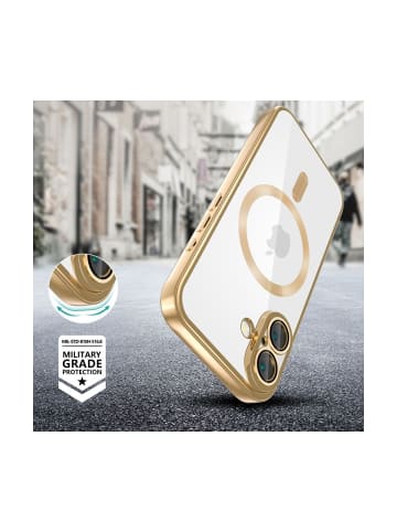 TechProtect Tech Protect Hülle Gold mit Magnetring iPhone 16 in Gelb