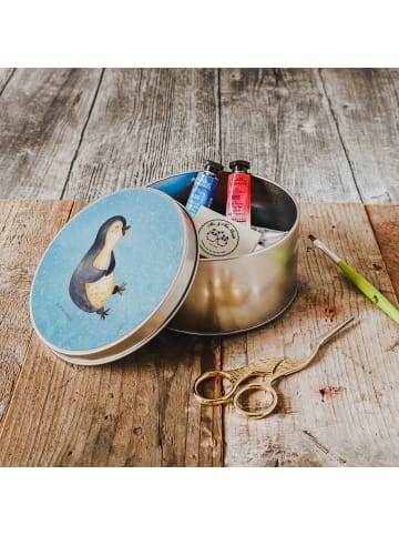 Mr. & Mrs. Panda Dose Pinguin Lachen ohne Spruch in Eisblau