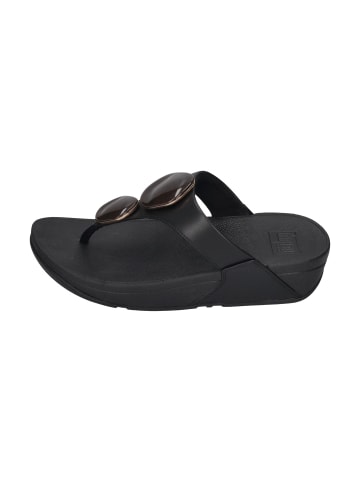 fitflop Zehentrenner LULU MARBLED-STONE TOE-POST SANDALS in schwarz