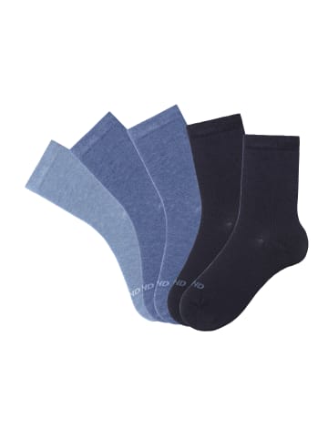 ELBSAND Socken in 2x marine, 2x jeans meliert, 1x hell jeans meliert