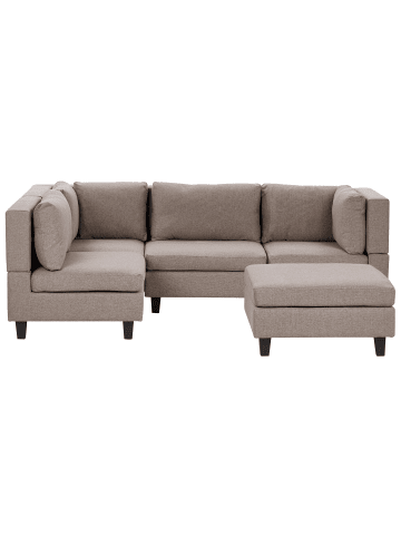 Beliani 5-tlg Modulsofa UNSTAD in Braun/Schwarz