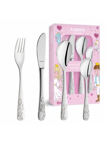 Kuppels 4-tlg. Kinderbesteck Set PRINZESSIN in edelstahl