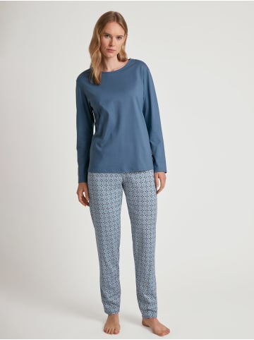 Calida Pyjama in blue cotton