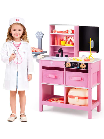 COSTWAY Krankenhaus Spielzeug Kinder in Rosa