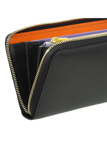 DuDu Geldbörse Leder 19 cm in black pop