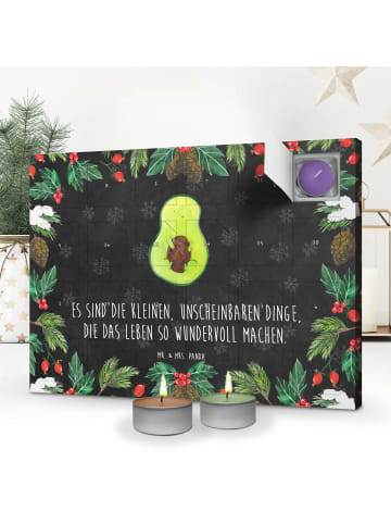 Mr. & Mrs. Panda adventskalender duftkerzen Avocado Kern mit Spruch in Kreidetafel