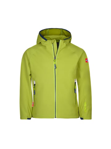 Trollkids Softshell Jacke "Kvalvika" in Kiwigrün/Mystikblau