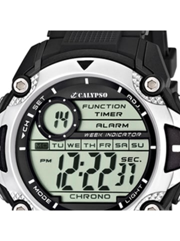 Calypso Digital-Armbanduhr Calypso Digital schwarz extra groß (ca. 47mm)