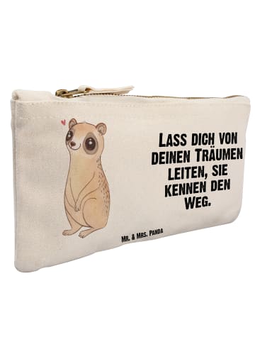 Mr. & Mrs. Panda Schminktasche Plumplori Glücklich mit Spruch in Weiß