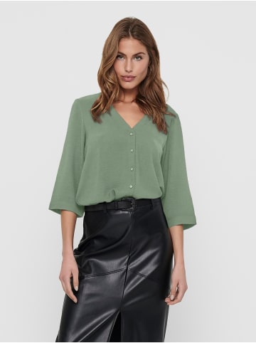 JACQUELINE de YONG Leichtes Crepe Hemd Blusen Shirt Basic Top Oberteil JDYLION in Dunkelgrün