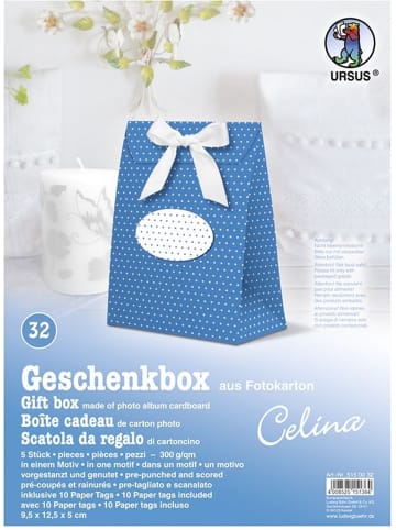 Buntpapierfabrik Ludwig Bähr Geschenkbox Celina 9,5x12,5x5cm Packung mit 5 Stück Motiv: 32
