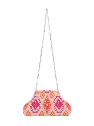 ISHA Women Clutch in Beige Multicolor