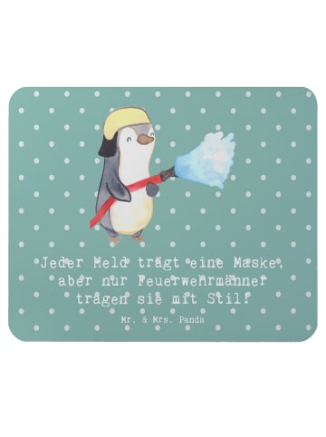 Mr. & Mrs. Panda Mauspad Stilvolle Feuerwehrmann mit Spruch in Meeresbrise