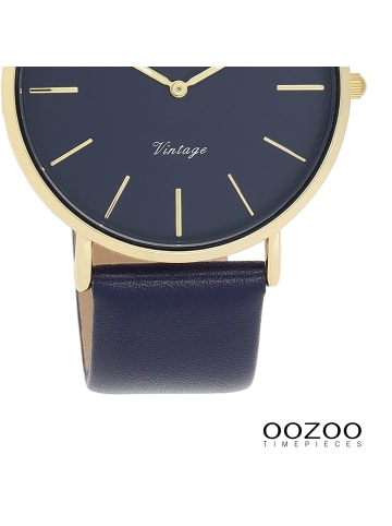 Oozoo Analog-Armbanduhr Oozoo Vintage Series blau groß (ca. 40mm)