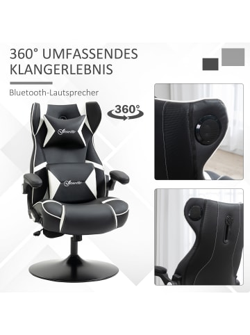 Vinsetto Gamingsessel-69L x 73B x 118H cm-Weiß+Schwarz
