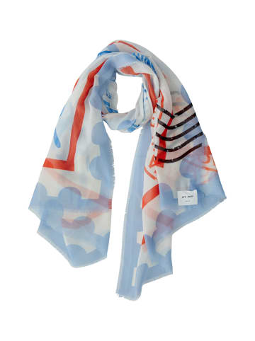 Oui Schal in white blue